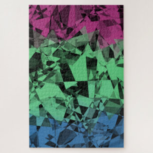 Groovy Eclectische Retro Trippy Polyseksueel Pride Legpuzzel
