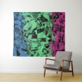 Groovy Eclectische Retro Trippy Polyseksueel Pride Wandkleed (In Situ (horizontaal))