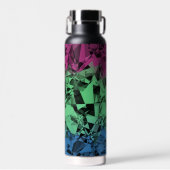 Groovy Eclectische Retro Trippy Polyseksueel Pride Waterfles (Voorkant)