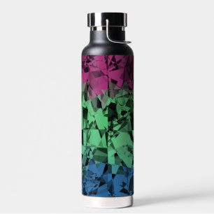 Groovy Eclectische Retro Trippy Polyseksueel Pride Waterfles