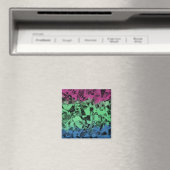 Groovy Eclectische Retro Trippy Polyseksuele Pride Magneet (Insitu (Vaatwasser))