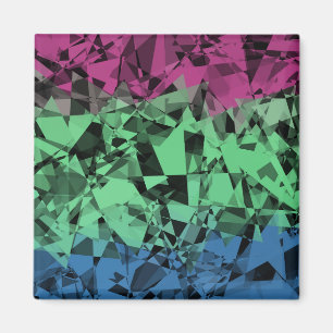 Groovy Eclectische Retro Trippy Polyseksuele Pride Magneet