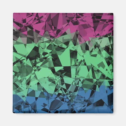 Groovy Eclectische Retro Trippy Polyseksuele Pride Magneet (Voorkant)