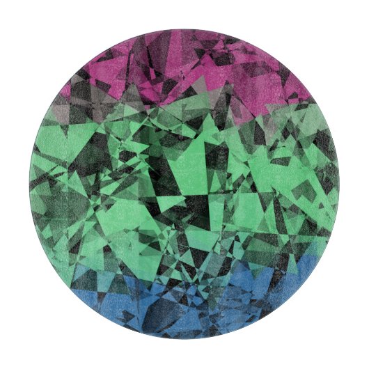 Groovy Eclectische Retro Trippy Polyseksuele Pride Snijplank (Voorkant)