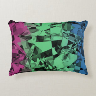 Groovy Eclectische Retro Trippy Polysexual Pride V Accent Kussen