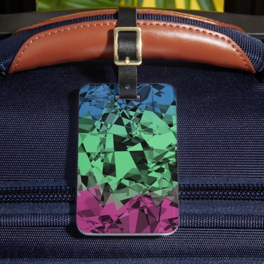 Groovy Eclectische Retro Trippy Polysexual Pride V Bagagelabel (Voorkant Insitu 2)