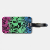 Groovy Eclectische Retro Trippy Polysexual Pride V Bagagelabel (Achterkant horizontaal)