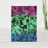 Groovy Eclectische Retro Trippy Polysexual Pride V Bedankkaart (Achterkant)
