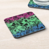 Groovy Eclectische Retro Trippy Polysexual Pride V Bier Onderzetter (Linkerzijde)