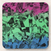 Groovy Eclectische Retro Trippy Polysexual Pride V Bier Onderzetter (Voorkant)
