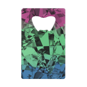 Groovy Eclectische Retro Trippy Polysexual Pride V Creditkaart Flessenopener