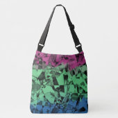 Groovy Eclectische Retro Trippy Polysexual Pride V Crossbody Tas (Voorkant)