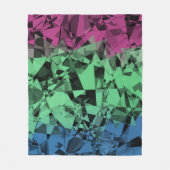 Groovy Eclectische Retro Trippy Polysexual Pride V Fleece Deken (Voorkant)