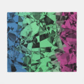 Groovy Eclectische Retro Trippy Polysexual Pride V Fleece Deken (Voorkant (Horizontaal))