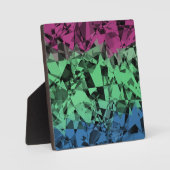 Groovy Eclectische Retro Trippy Polysexual Pride V Fotoplaat (Voorkant)