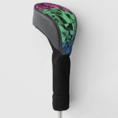 Groovy Eclectische Retro Trippy Polysexual Pride V Golfheadcover (Schuin)
