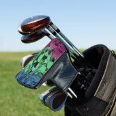 Groovy Eclectische Retro Trippy Polysexual Pride V Golfheadcover (Insitu)