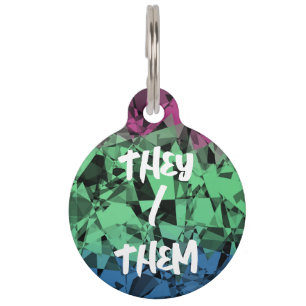 Groovy Eclectische Retro Trippy Polysexual Pride V Huisdierpenning