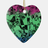 Groovy Eclectische Retro Trippy Polysexual Pride V Keramisch Ornament (Rechts)