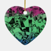 Groovy Eclectische Retro Trippy Polysexual Pride V Keramisch Ornament (Achterkant)