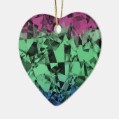 Groovy Eclectische Retro Trippy Polysexual Pride V Keramisch Ornament (Links)