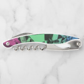 Groovy Eclectische Retro Trippy Polysexual Pride V Kurkentrekker (Achterkant)