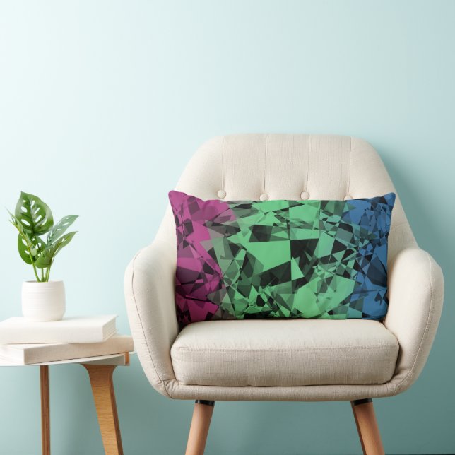Groovy Eclectische Retro Trippy Polysexual Pride V Kussen (Stoel)