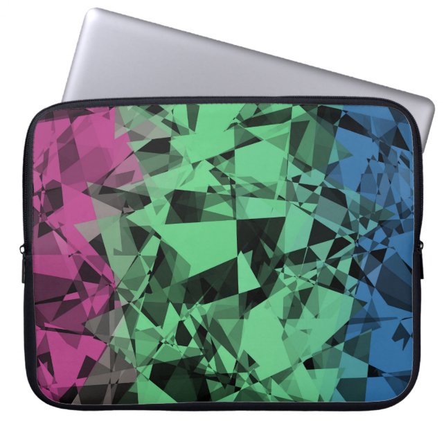 Groovy Eclectische Retro Trippy Polysexual Pride V Laptop Sleeve (Voorkant)