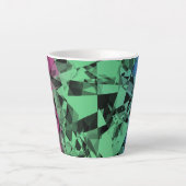 Groovy Eclectische Retro Trippy Polysexual Pride V Latte Mok (Voorkant)
