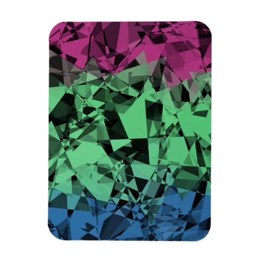 Groovy Eclectische Retro Trippy Polysexual Pride V Magneet (Verticaal)