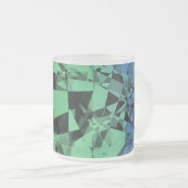Groovy Eclectische Retro Trippy Polysexual Pride V Matglas Koffiemok (Voorkant rechts)