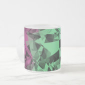Groovy Eclectische Retro Trippy Polysexual Pride V Matglas Koffiemok (Voorkant links)