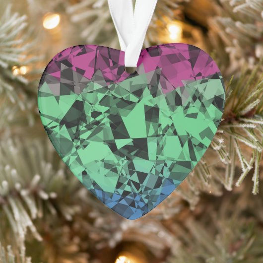 Groovy Eclectische Retro Trippy Polysexual Pride V Ornament (Boom)
