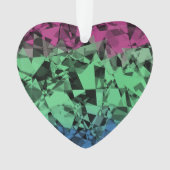 Groovy Eclectische Retro Trippy Polysexual Pride V Ornament (voorkant)