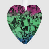 Groovy Eclectische Retro Trippy Polysexual Pride V Ornament (voorkant)