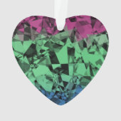 Groovy Eclectische Retro Trippy Polysexual Pride V Ornament (achterkant)