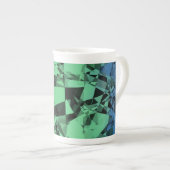 Groovy Eclectische Retro Trippy Polysexual Pride V Porselein Kop (Voorkant rechts)