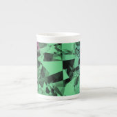 Groovy Eclectische Retro Trippy Polysexual Pride V Porselein Kop (Voorkant)