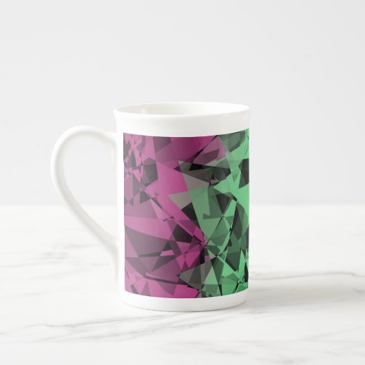 Groovy Eclectische Retro Trippy Polysexual Pride V Porselein Kop (Links)