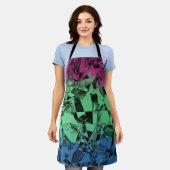 Groovy Eclectische Retro Trippy Polysexual Pride V Schort (Gedragen)