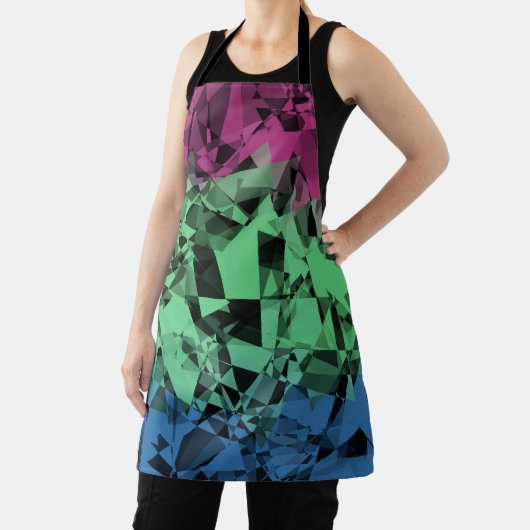 Groovy Eclectische Retro Trippy Polysexual Pride V Schort (Insitu)