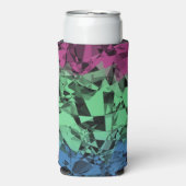 Groovy Eclectische Retro Trippy Polysexual Pride V Seltzer Blikjeskoeler (Seltzer Voorkant)