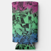 Groovy Eclectische Retro Trippy Polysexual Pride V Seltzer Blikjeskoeler (Voorkant)