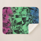 Groovy Eclectische Retro Trippy Polysexual Pride V Sherpa Deken (Voorkant (horizontaal))