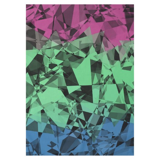 Groovy Eclectische Retro Trippy Polysexual Pride V Tafelkleed (Voorkant)