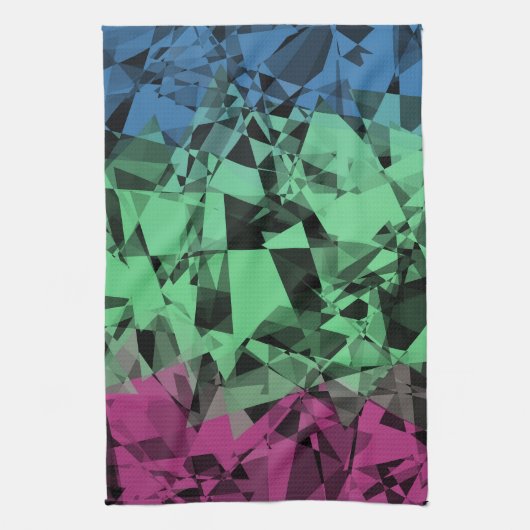Groovy Eclectische Retro Trippy Polysexual Pride V Theedoek (Verticaal)