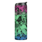 Groovy Eclectische Retro Trippy Polysexual Pride V Thermosbeker (Gedraaid links)