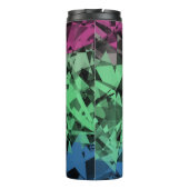 Groovy Eclectische Retro Trippy Polysexual Pride V Thermosbeker (Achterkant)