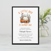 Groovy Een beetje Boo Halloween Baby shower Kaart (Staand voorkant)