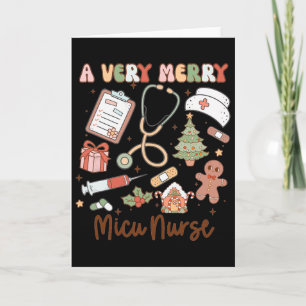 Groovy Een heel vrolijke Micu-verpleegster Kerstmi Kaart